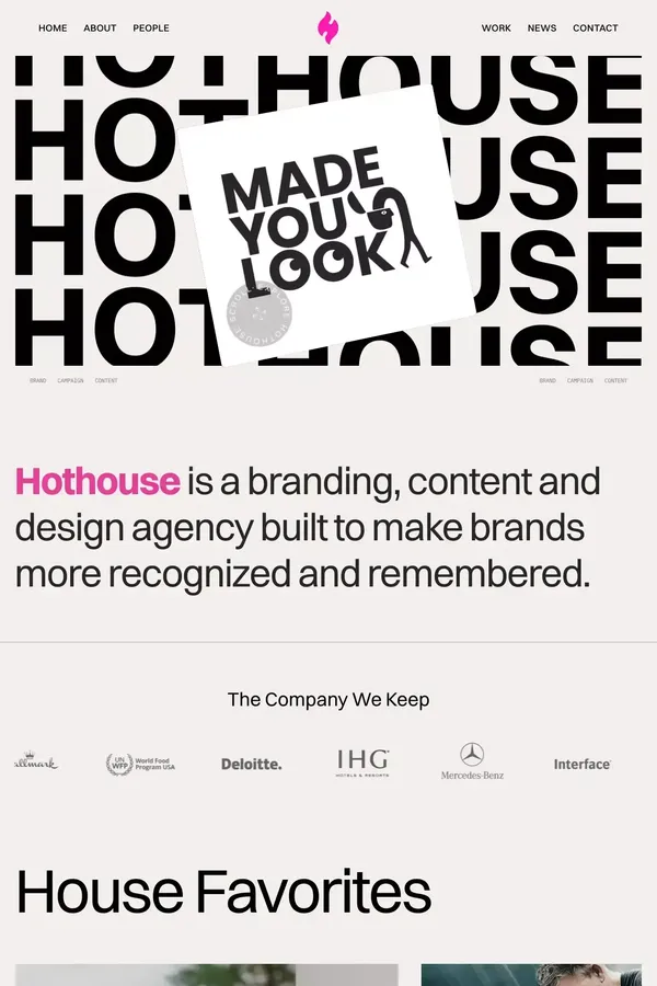 Hothouse ― A branding, content and design agency - Portfolio design inspiration