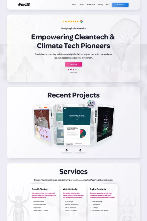 Almost Human: The Leading Cleantech & Climate Tech Design Agency