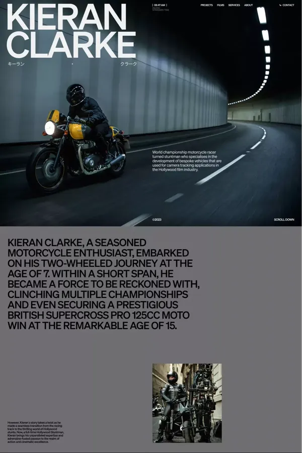 Kieran Clarke - Portfolio design inspiration