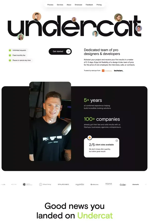 Undercat – A digital agency that delivers - Landing design inspiration