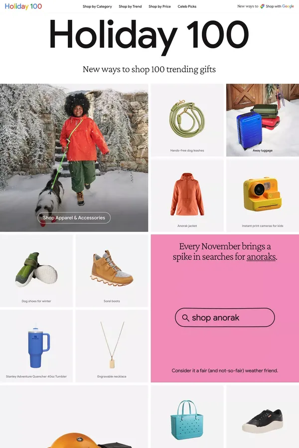 Shop Top-Searched Holiday Gift Ideas | Google Holiday 100 - Other design inspiration