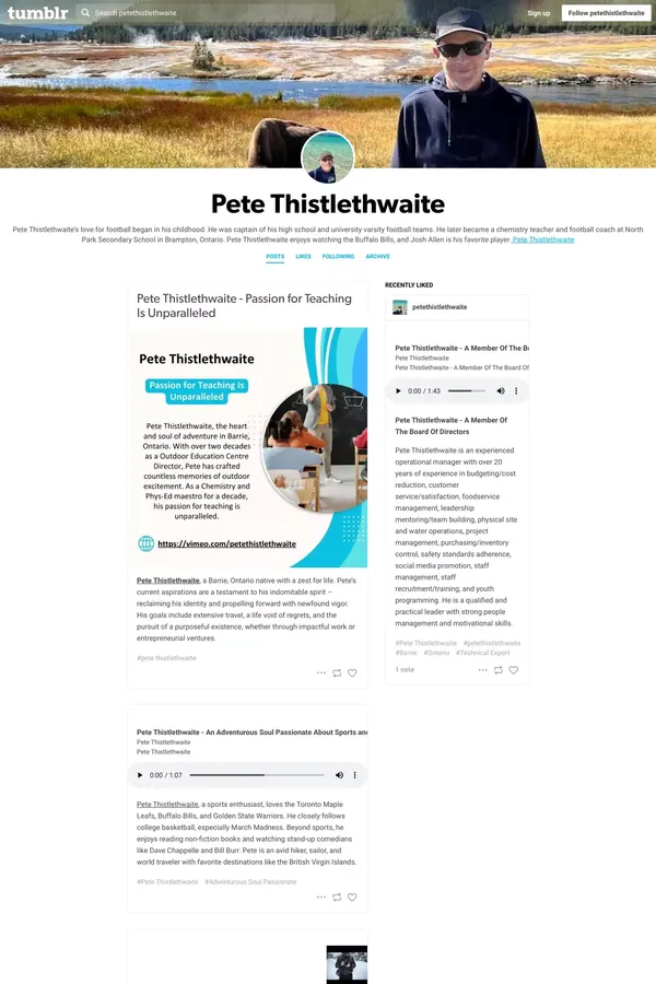 Pete Thistlethwaite - website design inspiration