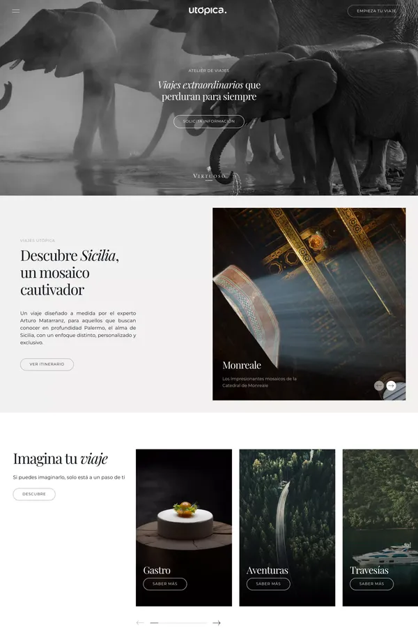 Utópica Atelier de Viajes
 – utopica.travel - Ecommerce design inspiration