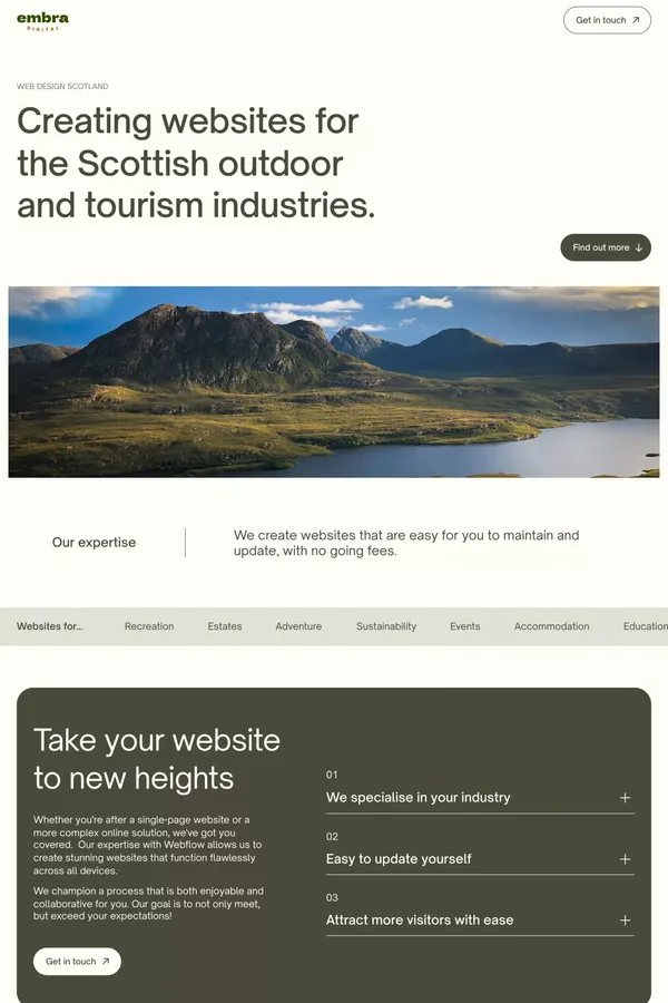 Embra Digital | Edinburgh | Leading Web Design Scotland - Landing design inspiration