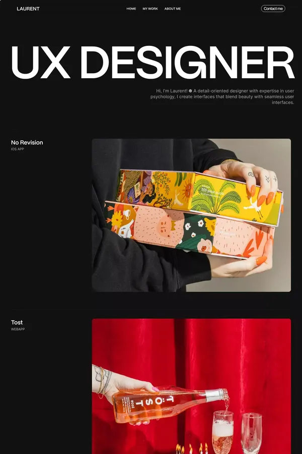Laurent Portfolio - Webflow HTML website template - website design inspiration