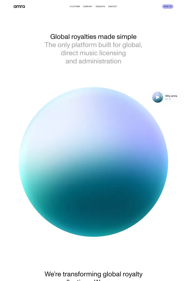 amra - Global royalties made simple