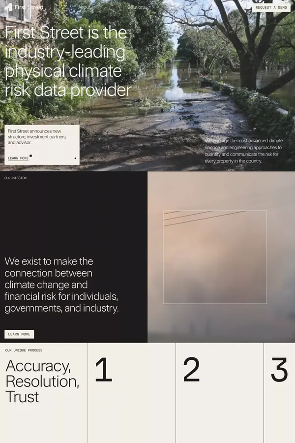 First Street - Landing design inspiration