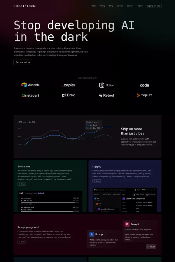 Braintrust - Landing design inspiration