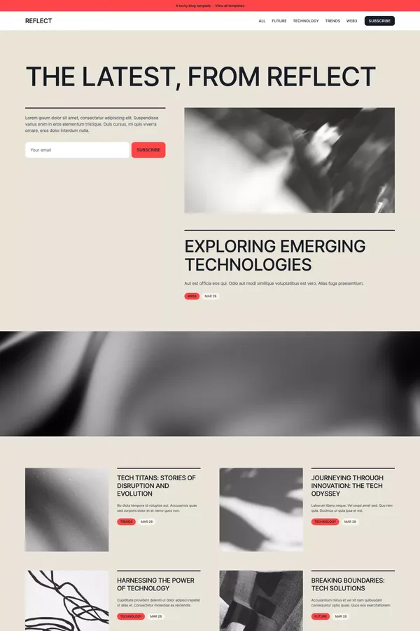 Reflect · Webflow HTML website template
