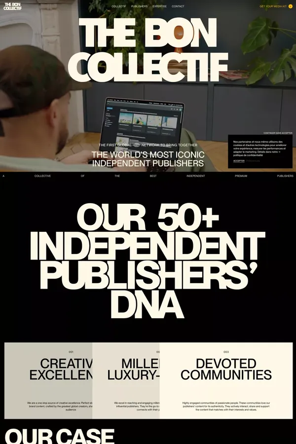The Bon Collectif - Portfolio design inspiration