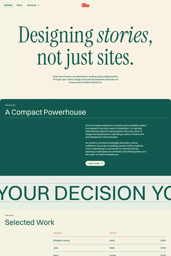Bronze Creative - Webflow HTML website template - Template design inspiration