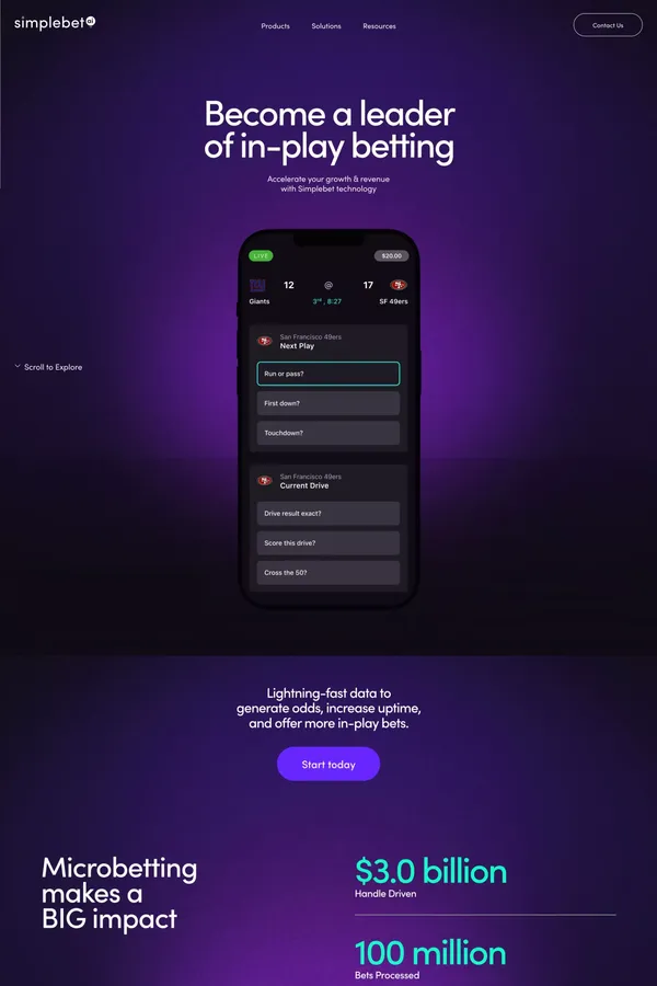 Sports Betting - Micro-Markets | Simplebet