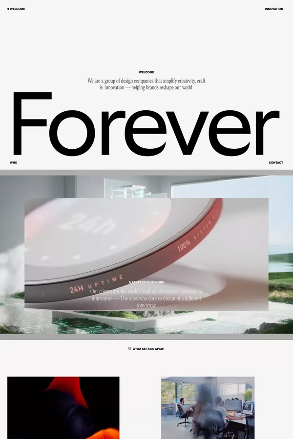 Forever - Portfolio design inspiration