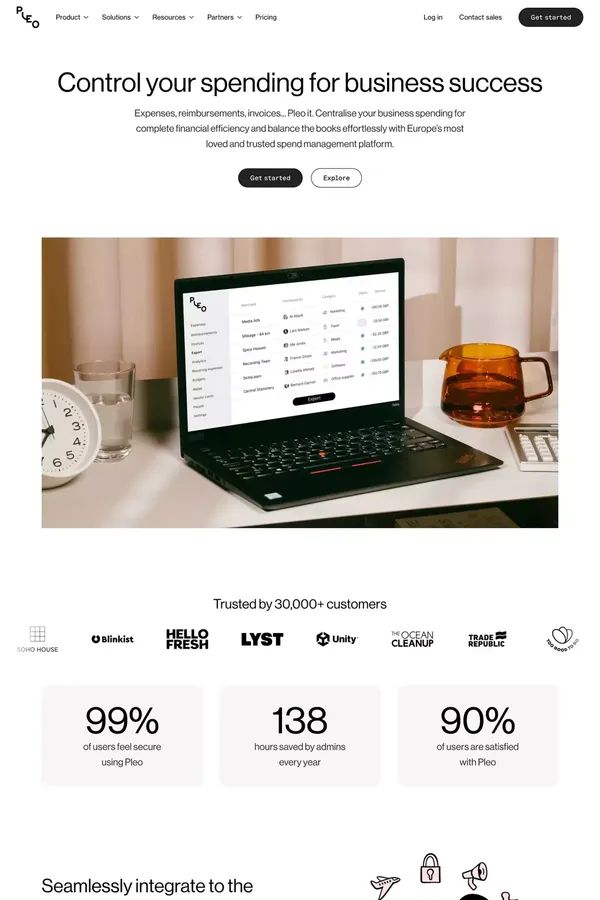 Smarter spending for your business - Pleo - Landing design inspiration
