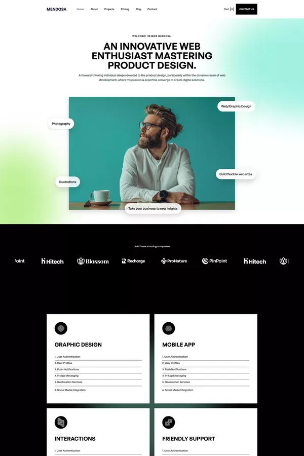Mendosa - Webflow Ecommerce website template