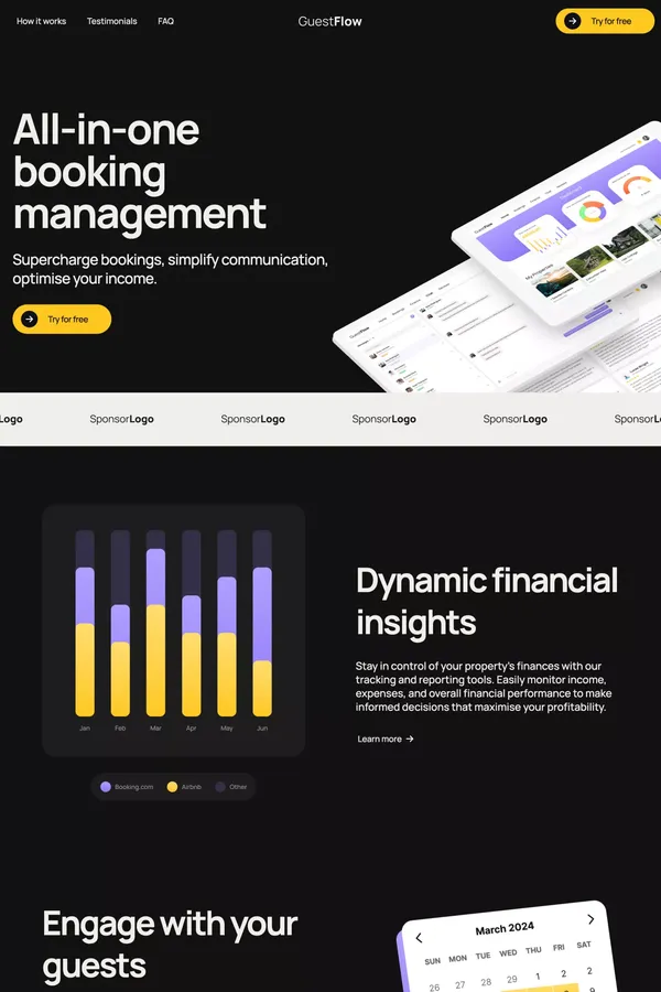 Guestflow | Embra SaaS Example - Landing design inspiration