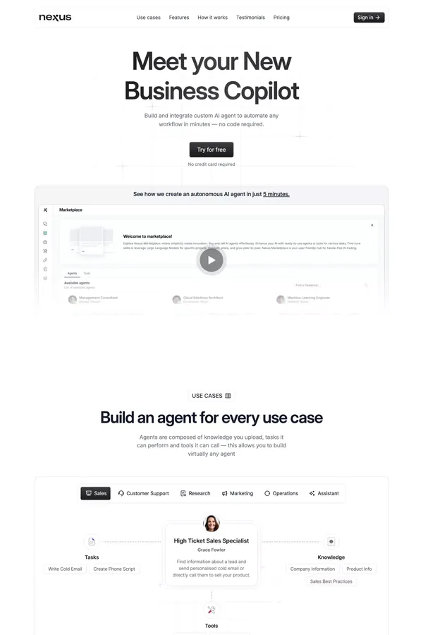 NexusGPT - Landing design inspiration