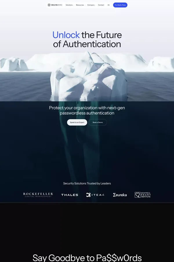 Kelvin Zero - Landing design inspiration
