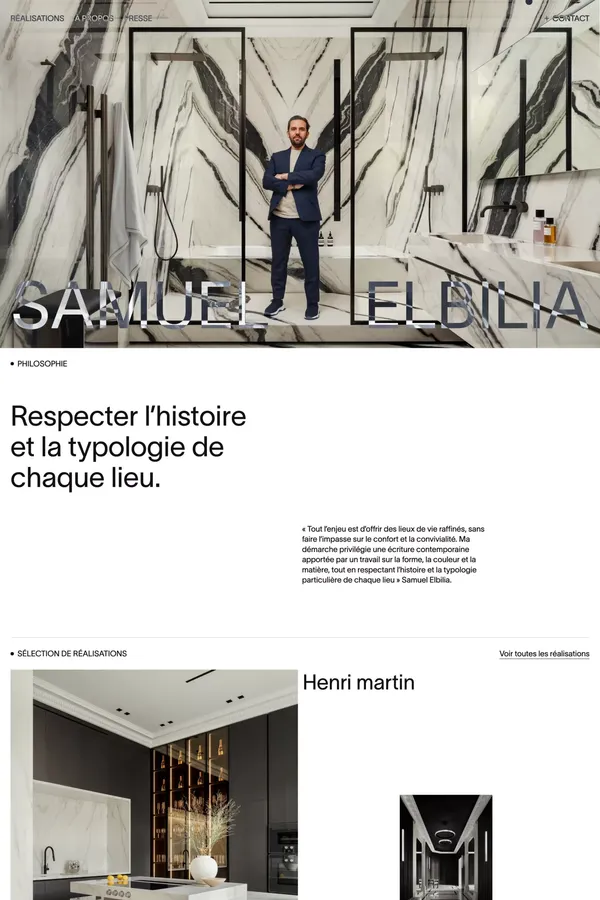 Samuel Elbilia | Architecte d'intérieur à Paris