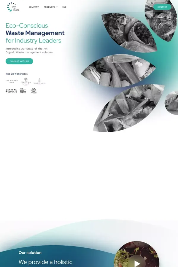 Home - End of WasteEnd of Waste - website design inspiration
