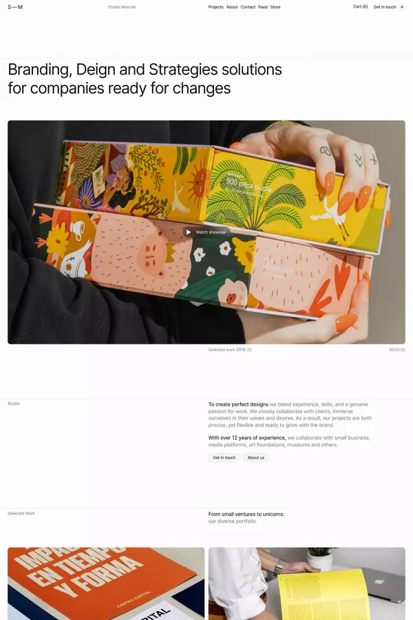 Studio Monclear - Webflow HTML website template - Template design inspiration