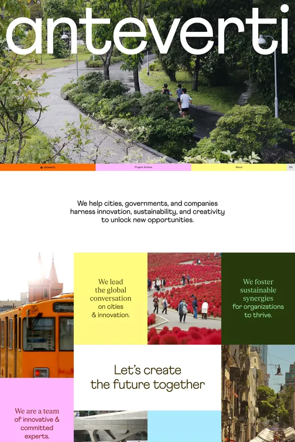 Anteverti - Let's create the future together - Portfolio design inspiration