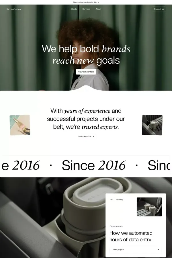 Harbor - Webflow HTML website template - Template design inspiration