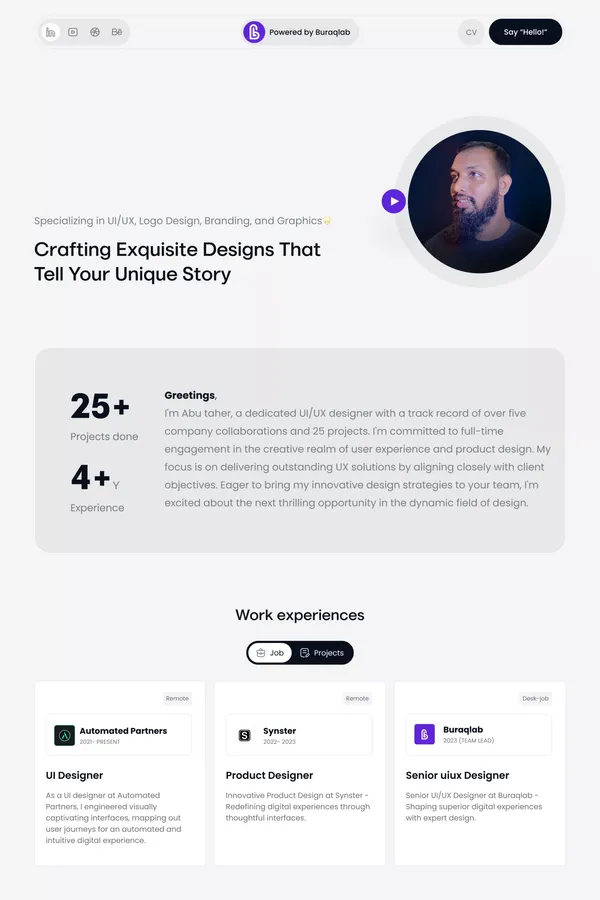 Award-winning UI/UX Design by Taher (Bangladesh)