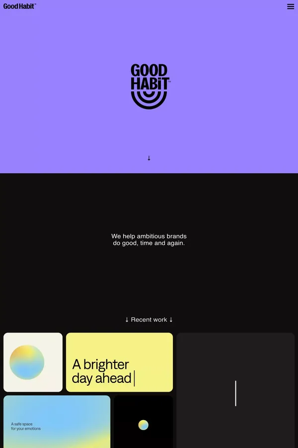 Good Habit™ — Brands that stick. - Portfolio design inspiration