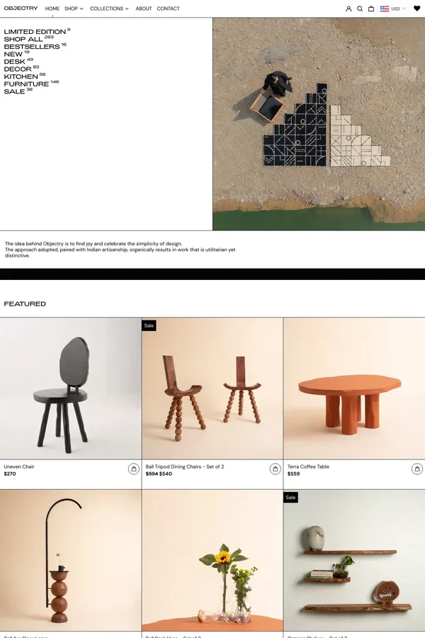 Objectry - Ecommerce design inspiration