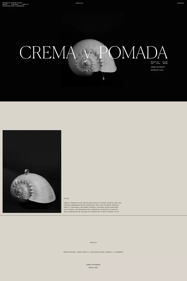 Crema y Pomada - Minimalist design studio
