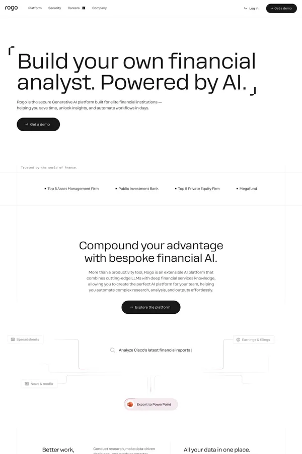 Rogo | Generative AI for financial services