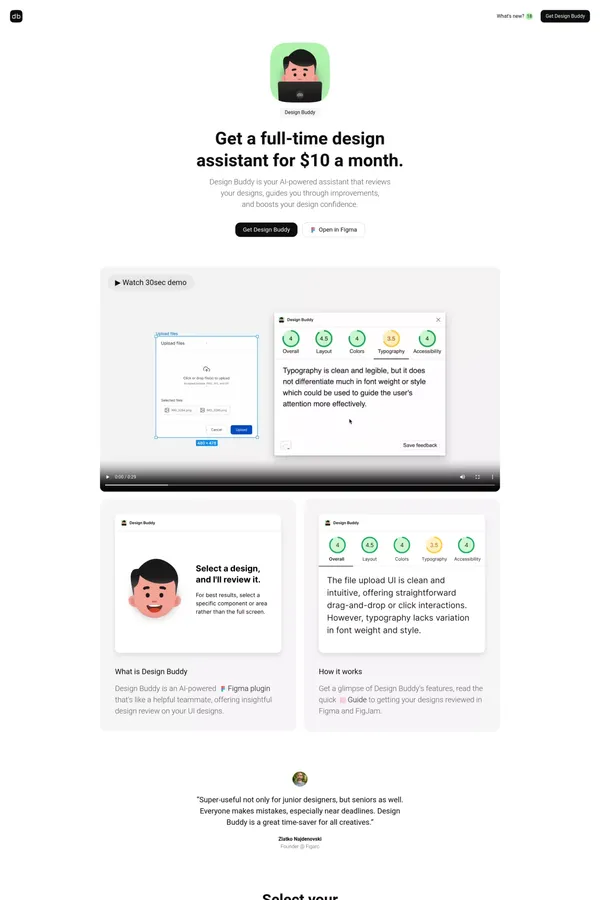 Design Buddy: AI-powered assistant that reviews your designs