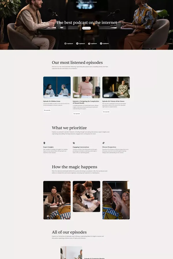 Podsy - Webflow HTML website template