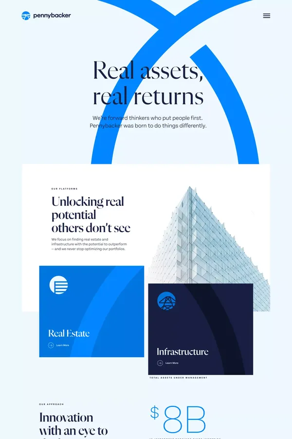 Pennybacker Capital | Home - Landing design inspiration