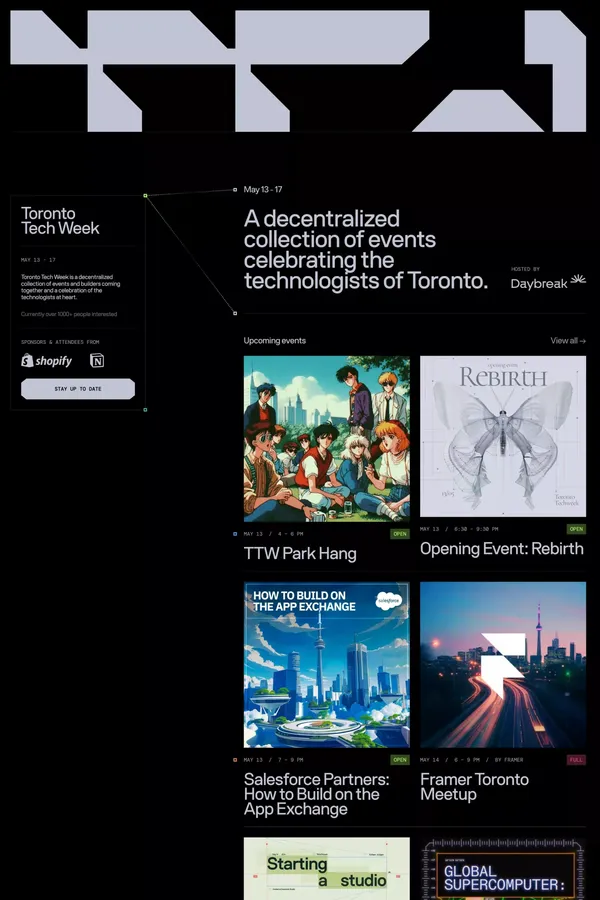 Toronto Tech Week 2024 - Other design inspiration