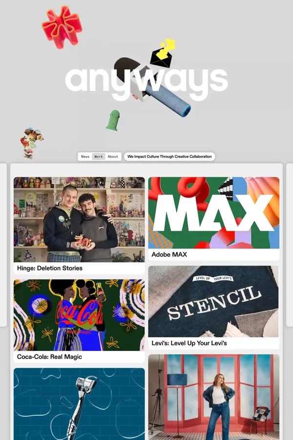 Anyways Creative - Portfolio design inspiration