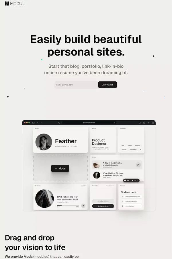 Modul.so - Landing design inspiration