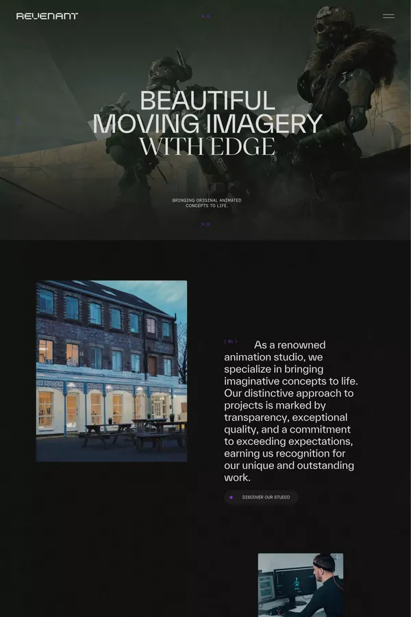 Revenant. A creative and Animation studio in the UK Revenant - Portfolio design inspiration