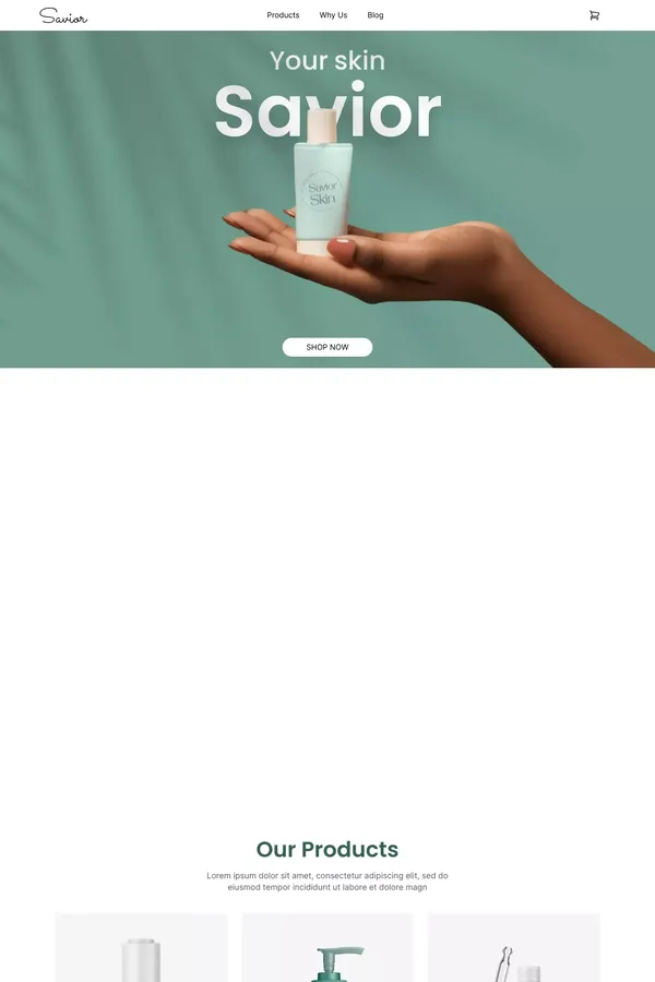 Savior - Webflow Ecommerce website template - website design inspiration