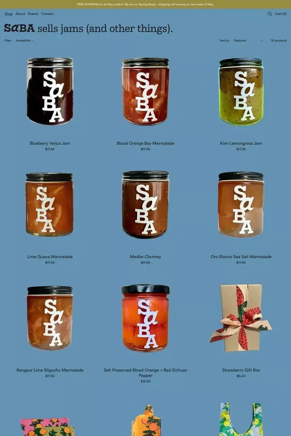 All – saba jam - Product listing design inspiration
