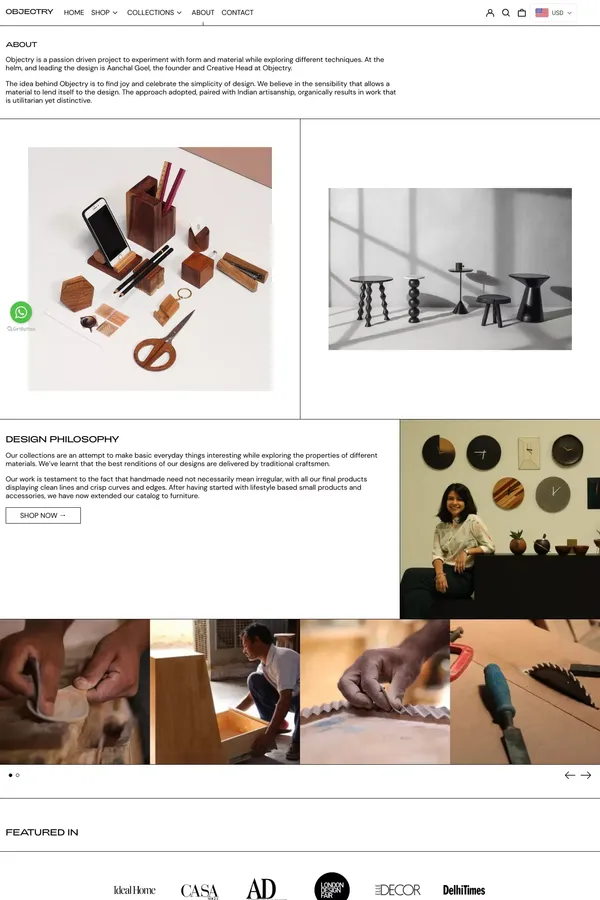 About– Objectry - About Us  design inspiration