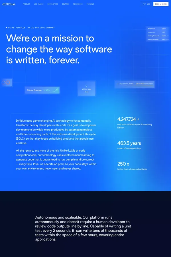 About - Diffblue - About Us  design inspiration