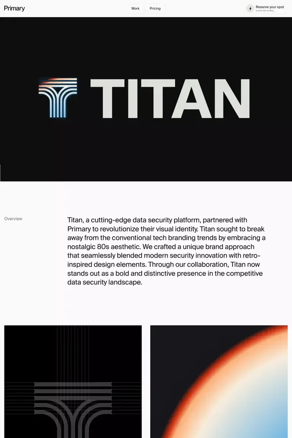Titan - Primary - Case Study design inspiration
