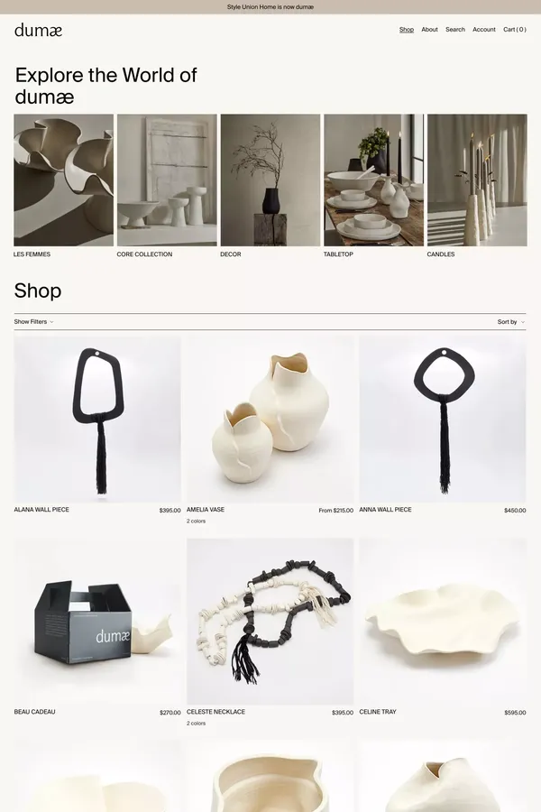 Products                  – dumæ - Product listing design inspiration