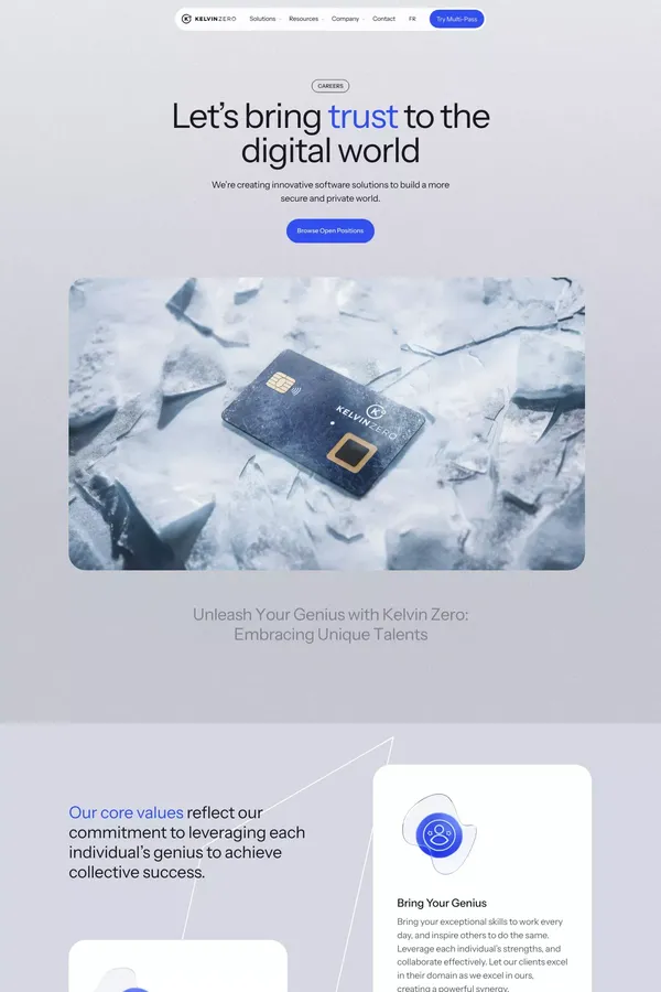 Careers - Kelvin Zero - Career design inspiration