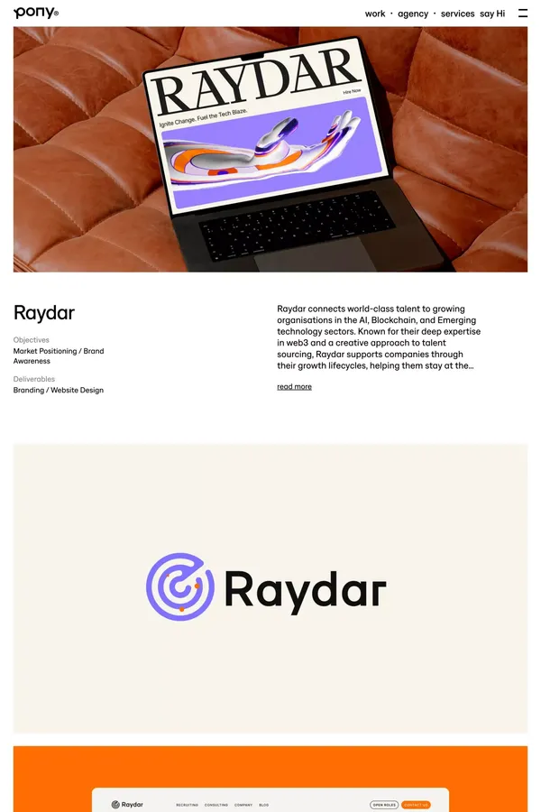 Brand Identity and Website Design roject - Raydar Case Study - Case Study design inspiration