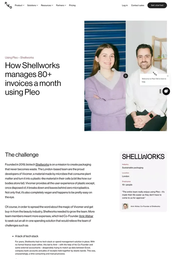 Using Pleo – Shellworks - Pleo - Case Study design inspiration