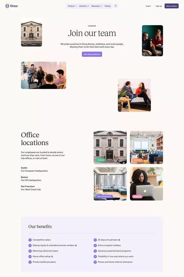 Careers | Tines - Career design inspiration