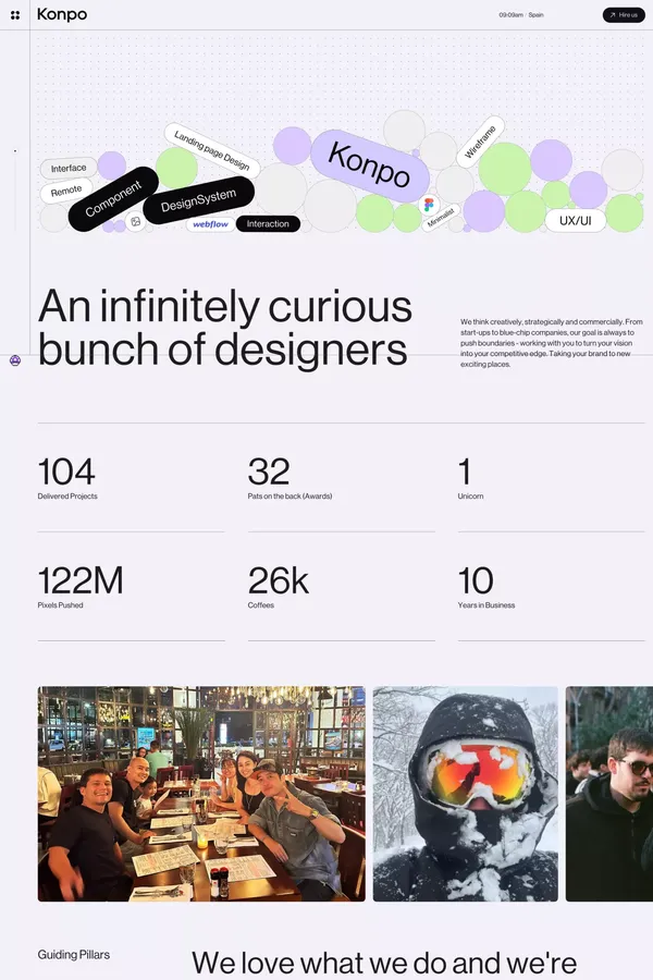 About · Konpo | Full Stack Design Studio - About Us  design inspiration